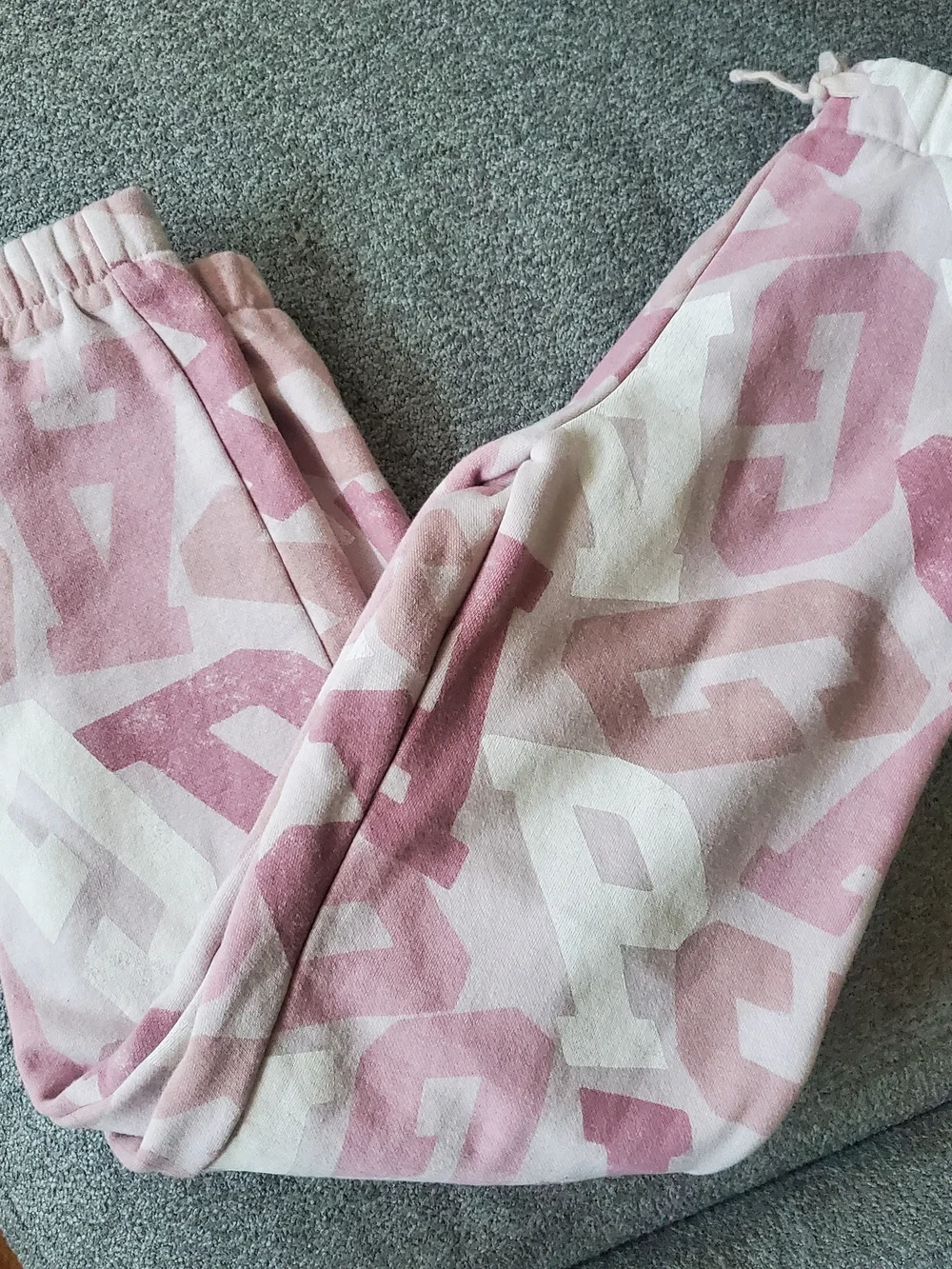 Girls Size 10 Kids Gap Pink Letter-Print Hoodie & Joggers Set